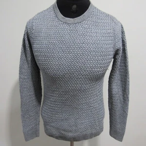 Next Mens Wool Blend Crew Neck Jumper Grey Chest 38/40 UK Size S REF (Y01763) - Picture 1 of 16