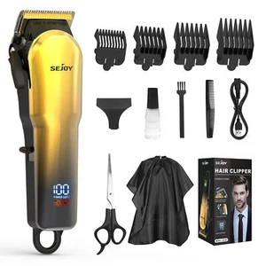 SEJOY Professional Hair Clippers Barber Hair Cutting Kit Cordless Beard Trimmer - Picture 1 of 18