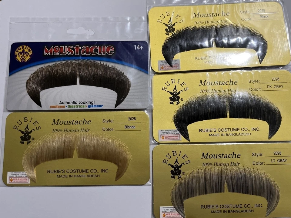 BIGOTES TEATRALES - 100% CABELLO HUMANO WINCHESTER BIGOTE RUBÍES 2028 ELIGE CUALQUIERA 1 Foto 1 de 4