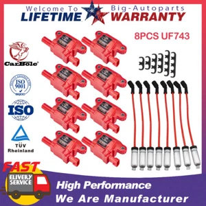 8Pack Ignition Coil+Wire Set For 2014-2018 GMC Sierra 1500 V8 6.2L 5.3L 12619161 - Picture 1 of 19