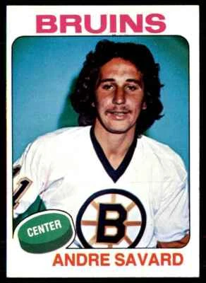 1975-76 Topps Hockey Card Andre Savard Boston Bruins #155 - Image 1 of 2