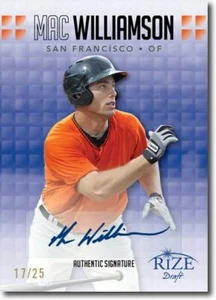 MAC WILLIAMSON 2013 Rize Rookie Autograph BLUE Auto RC #/25 - Picture 1 of 2