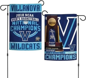 Villanova University Wildcats 2018 Champions 2-sided Garden Flag Banner - 12x18 - Picture 1 of 2