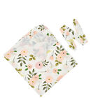 2pcs/set Baby Swaddling Blanket Leaves Pattern Decorative Newborn Receiving