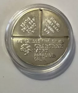 CRABTREE MINT PARADISE CALIFONIA SECTIONED DRAGON COIN .999 SILVER - Bild 1 von 2
