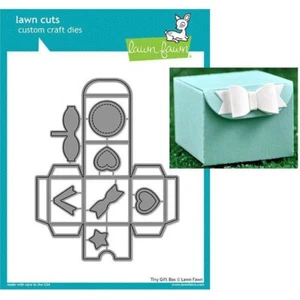TINY GIFT BOX LF1485 - LAWN FAWN Lawn Cuts Steel Craft Dies Made in USA - Picture 1 of 4