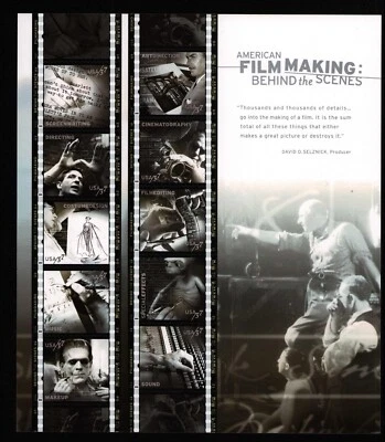 US SCOTT 3772 FILM MAKING PANE OF 10 STAMPS 37 CENTS FACE  MNH - Image 1 of 2