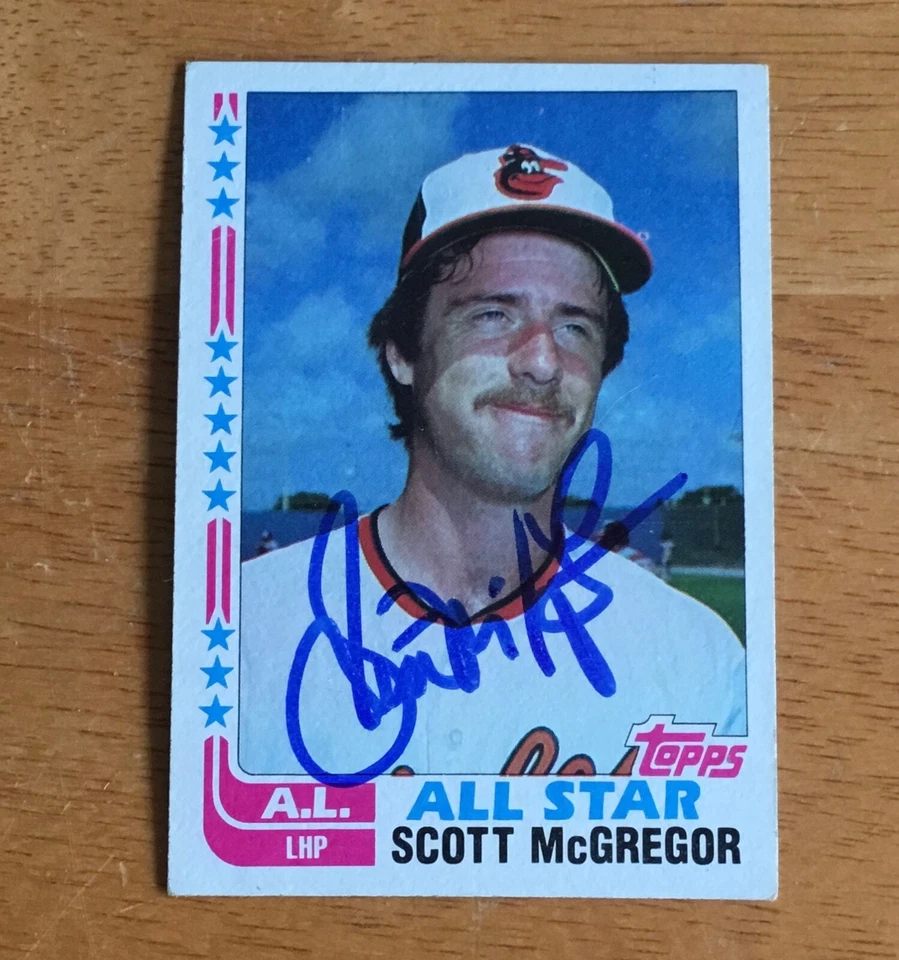 Scott McGregor Baltimore Orioles Signed Autograph 1982 Topps AS Baseball Card - Image 1 of 2