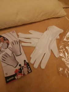 Weisse  Damenhandschuhe Für Karneval Unbenutuzt - Bild 1 von 4