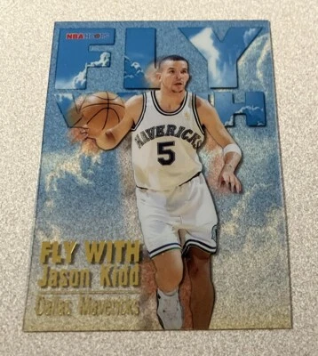 Aros de la NBA 1996-97 vuela con inserto #3 Jason Kidd Mavericks Foto 1 de 2