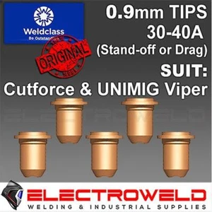5 x puntas de corte por plasma 0,9 mm Cigweld Cutforce 40P 41PA 43P 45P XTP 40/60 antorcha  - Imagen 1 de 5