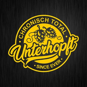 Adesivo In Vinile Per Festa Di Birra Unterhopft Divertente Giallo Auto - Foto 1 di 1