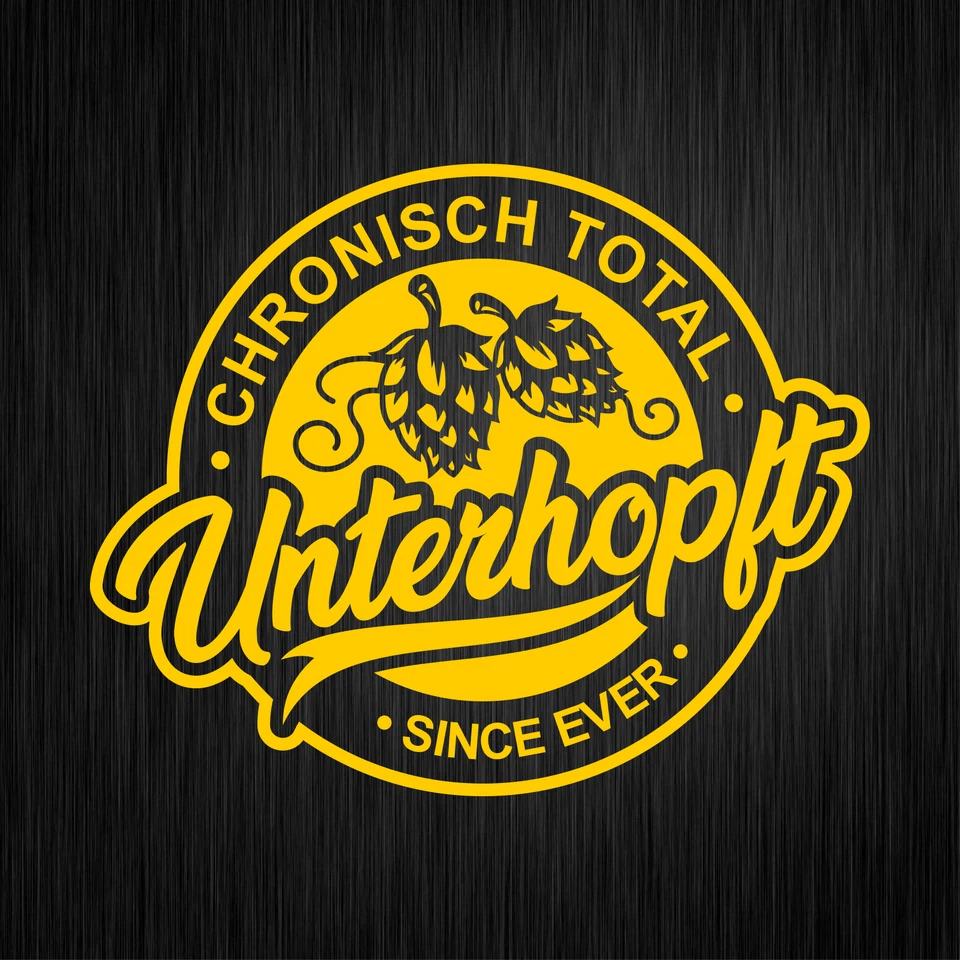 Adesivo In Vinile Per Festa Di Birra Unterhopft Divertente Giallo Auto - Immagine 1 di 1