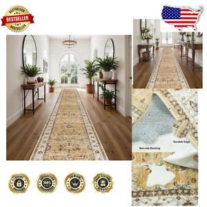 Durable 3x16 Polyester Runner Rug – Non-Skid for Living Room & Kitchen - Picture 1 of 8