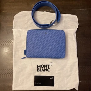 Original Montblanc Monogramm Clutch Umhängetasche Geldbörse Geldbörse Männer Frauen - Bild 1 von 9