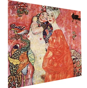 Girlfriends art painting vintage quality canvas gustav klimt 39" wall decor - Picture 1 of 5