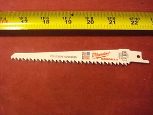 (0042.) Milwaukee SawzAll Blade 6" x 6 TPI for Wood - Picture 1 of 1