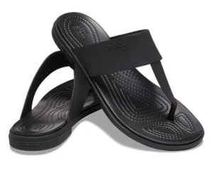 Sandali Crocs Tulum Flip Donna Sandali Flop Comodi Sandali Nero NUOVI - Foto 1 di 6
