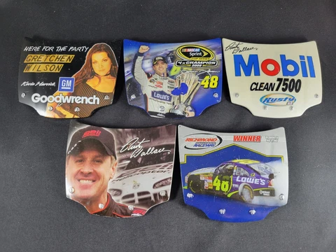 Nascar Mini Hood Magnets Lot Of 5 Gretchen Wilson Jimmy Johnson Cover