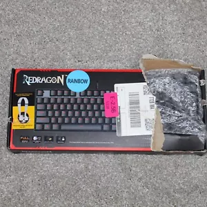 Redragon Mechanical Gaming Keyboard NEW Kumara Rainbow 12 Multimedia Keys FULL - Picture 1 of 8