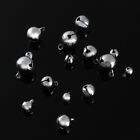 100Pcs Mini Slotted Ringent Bells for Pet Dog Puppy Collar Decoration (Silver)