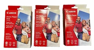 3 Packs 360 Sheets - CANON PHOTO PAPER PLUS GLOSSY - 4" x 6" Premium Quality NEW - Picture 1 of 3