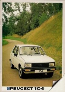 Peugeot 104 5-dr 1982-1983 UK Market Sales Brochure GL, GR, SR, SR Custom & S - Picture 1 of 1