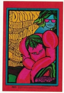 THE DOORS MOUNT RUSHMORE 1967 WINTERLAND BILL GRAHAM POSTCARD BG-93 N/M B-13 - Picture 1 of 2