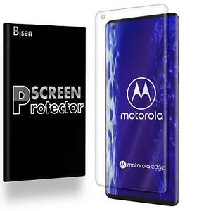 [2-PACK BISEN] FULL COVER Clear Screen Protector Guard For Motorola Edge+ Plus