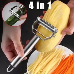 4in1 Schäler Multifunktionsreibe Julienne Schäler Gemüse Obstschäler Flecken - Bild 1 von 16