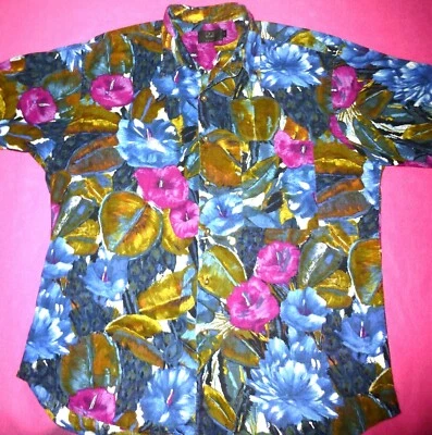 CAMISA L IKE BEHAR PARA HOMBRE HAWAIANA FLORAL AZUL VERDE ROJO AZUL LINO/MEZCLA Foto 1 de 4