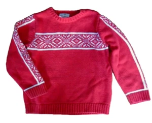 Hanna Andersson size 100 (4) Red /White Sweater 100% cotton - Picture 1 of 3