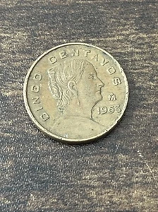 1963 Mexico Cinco Centavos Actual Coin TK6032* - Picture 1 of 3