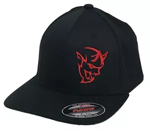 Demon hat cap fitted flexfit curved bill mopar hemi Dodge 2 - Picture 1 of 18