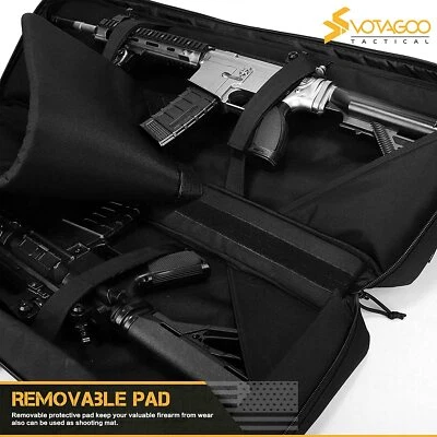 VOTAGOO Double Rifle Case Gun Bag, Safely Long-Barrel Firearm Transportation Cas - Image 1 of 4