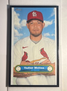 2021 Topps Heritage 1972 Topps Baseball Box Topper Framed Poster Yadier Molina