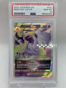Mewtwo Vstar PSA 10 gemas como nuevas #31 2022 Pokémon Go arte completo raro 031/078 - Imagen 1 de 2