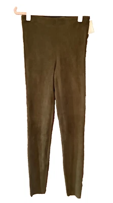 Pantalones Legging Alice+Olivia Mujer Talla 6 Verde Salvia Maddox Gamuza Cuero Piel de Cordero Foto 1 de 4