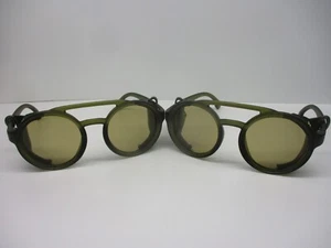 Glacier Sunglasses 2 Pair Lot Round Unisex Green G 15 Steampunk Hike Ski New - Picture 1 of 7