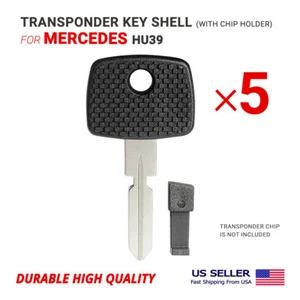 5x NUEVO Transpondedor Llave De Repuesto Para Mercedes HU39 Con Soporte Chip - Imagen 1 de 2