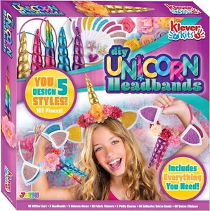 Mädchen Einhorn Stirnband 181 Teile Bastelset DIY für modisches Haar-Accessoire - Bild 1 von 7