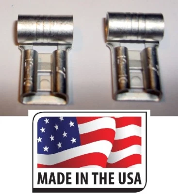 (50) Non-Insulated Female Flag Terminal Quick Disconnect  12-10 1/4" MADE IN USA - Image 1 of 2
