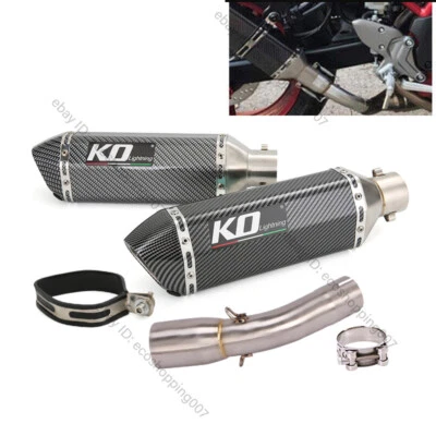 Sistema de silenciadores deslizables de tubo medio de escape para motocicleta Suzuki SV650 2016-2025 Foto 1 de 4