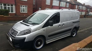 Side Bars + Amber LED For Fiat Scudo SWB 2007-2016 Stainless Steel Accessory - Picture 1 of 6