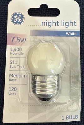 GE 41267 White 7.5 Watt Globe Night Light Bulb New WOW VISIT STORE!!! - Image 1 of 4