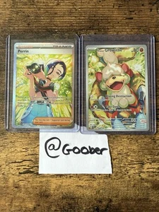 Pokémon Card - Perrin SIR & Growlithe IR Twilight Masquerade 220/167 181/167 Set - Picture 1 of 6