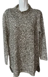 J Jill Damen Tunika Pullover S Ombré gesprenkelt Seitenschlitze Rundhals Preppy Collegiate - Bild 1 von 8