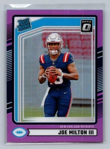 Donruss #319 Joe Milton III 2024 clasificación óptica novatos vista previa rosa - Imagen 1 de 2
