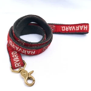 Harvard University Dog Leash 46" Brass Swivel Clip Medium Large Dogs - Picture 1 of 8