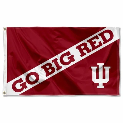 Indiana Hoosiers Go Big Red Flag and 3x5 Banner - Image 1 of 4